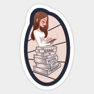 Reading Is Better Than Therapy Sticker